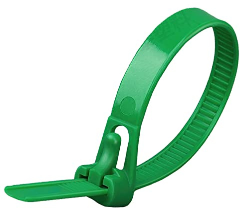 Oksdown 100 Pack Green Thick Cable Ties Heavy Duty Large 300mm×7.6mm Strong Nylon Plastic Self Locking 12 inch Extra Long Green Zip Tie Wraps