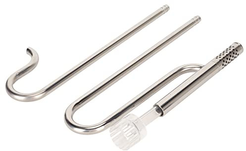 Juego de tubos de entrada de metal con skimmer, flujo de entrada ajustable de acero inoxidable para acuarios plantados, elimina la escoria para filtro de acuario (16 mm de agua