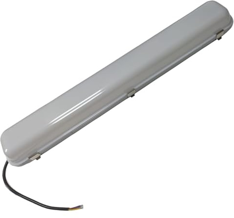 Jandei - Pantalla Led Estanca 60cm 18W 1700 Lumens Luz Blanca Fría 6000K. IP65 Instalación Interior y Exterior. Conector PG11. Perfecto para Hogar, Negocio, Garajes y Espacios Exteriores...