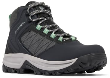 Columbia Womens Transverse Waterproof Hiking Boot, Black/Sage Leaf, 8 Wide