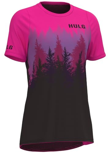 HULG Fahrradtrikot Damen Kurzarm,Women's Jersey Mountainbike-Trikot,100% Hochwertiges Polyester, Schnell Trocknend, Atmungsaktiv, Geeignet Für Radfahren/Multisport (XXL,Style-06)