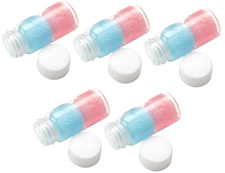 WOONEKY 5 Stück 30ml Reinigungsflüssigkeit für Pinzetten und Wimpern mit Silikon Schwamm zur Professionellen und Privaten Anwendung im Schönheitssalon