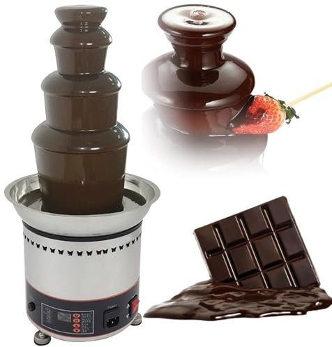 CFDZCP Chocolate Fountains 4/5/6/7 Tiers Chocolate Fountain Large，Chocolate Maker Electric Melting Chocolate Machine With Hot Melting Pot Base Adjustable Temperature， For Birthday Party(5Tier)