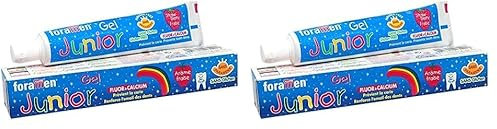 Pasta de Dientes Infantil con sabor a Fresa Junior · Fluor + Calcio que previene la Caries y Fortalece el Esmalte · Dentífrico Infantil para Prevenir la Caries · Sin Gluten (Paquete de 2)