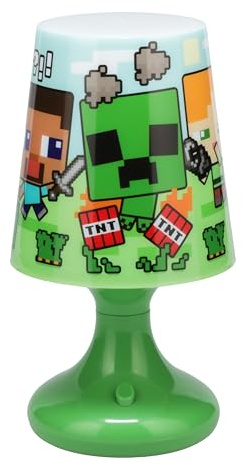 Paladone - Lámpara de mesa con cambio de color de Minecraft, luz de noche LED RGB con licencia oficial para niños y gamers, merchandising de cultura pop y gaming