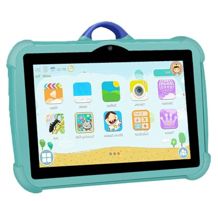 Tableta de 4Gb + 64Gb,Tableta Resistente a caídas | para niños de 7 Pulgadas de Alta resolución | con batería de 4000mAh, Multiusos para Jugar y Mirar películas