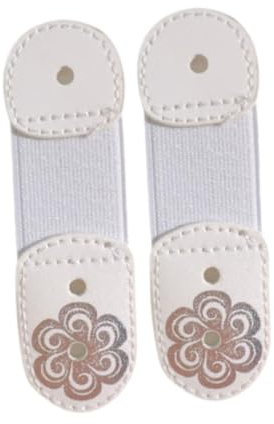 getuse 2 Stück Eislauf-Spitzengurte, Stiefel, Schnürsenkel, Schutz, Zubehör, 10 x 3 cm, elastische Bänder mit Blumenmuster für Damen, Tanzbegeisterte