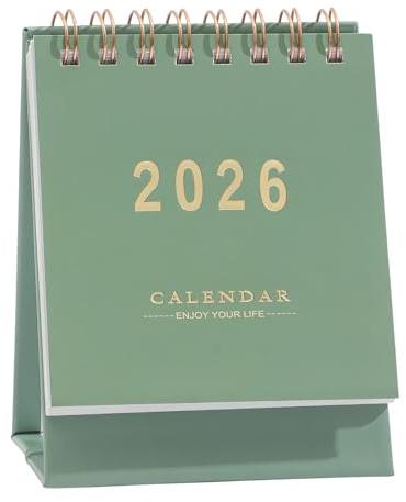 Mini-Tischkalender 2025-2026, kleiners Stehkalender von Juli 2025 bis Dezember 2026, Planung Kompakter Aufklappkalender, Mini Desk Calendar 2026 für Büro, Homeoffice, Schule