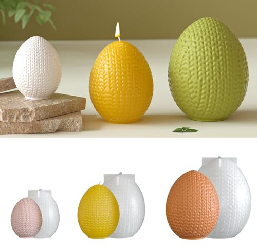 3 moldes de silicona para huevos de Pascua, moldes de silicona 3D, moldes de fundición de Pascua, moldes de silicona para fundir huevos de Pascua, molde de velas, molde de primavera para decoración de