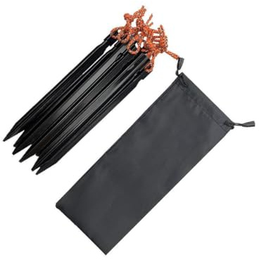 QUXVUIS 9pcs Lightweight Aluminum Alloy Outdoor Tarp Stakes Durable Ground Anchor Pins For Cam Cam Stakes Are Designed