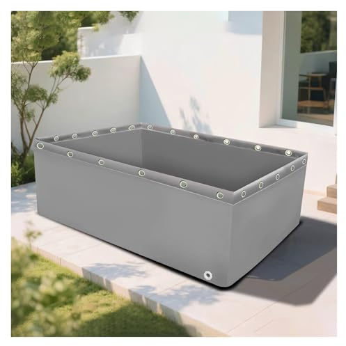 ZCXMNL Fischteich, Aquariumpool, Teiche, Segeltuchtank Mit Ösen, Faltbarer Notwasserspeicher, Tragbare Koi, Große Aquakultur, for Versorgung Und Trockenheitsresistenz(1.5x1.5x0.6m)