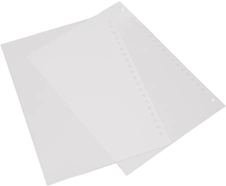 Ycauty A5 matt pappersskyddsark, 50 stycken, för presentationer, flexibelt och hållbart PP-material för rapportering och arkivering (vit)
