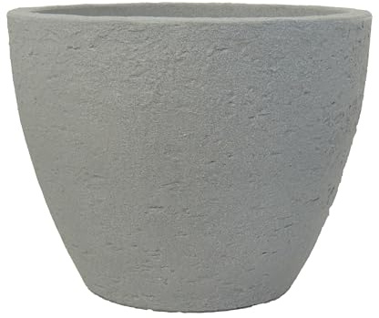 Geli Pflanzkübel Stone rund aus Kunststoff Steinoptik, Durchmesser:60 cm, Farbe:betonfarbe