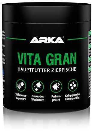 ARKA Vita Gran - 250 ml / 120 g - Nährstoffreiches Granulatfutter für lebendige Farben und gesundes Wachstum bei Fischen in Süßwasseraquarien, kaltgepresst