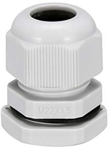 sourcing map Kabelverschraubung M22, Kabeldurchführung Wasserdicht IP68 Nylon verstellbare Kabelverbinder für Kabel und Verteilerdosen verwendet, Weiß