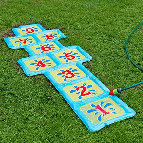 Kids Inflatable Water Sprinkler Toy Splash And Spray Hopscotch Game Mat Spouts Summer Play Mat Fun Toys For Garden Pool Beach Playing Water