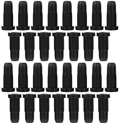 STOBOK 30Pcs Caster Buchse Hülse Möbel Buchse Büro Stuhl Caster Räder Möbel Einsätze für Caster Stem Grip Ring Caster Stuhl Beine (Schwarz)