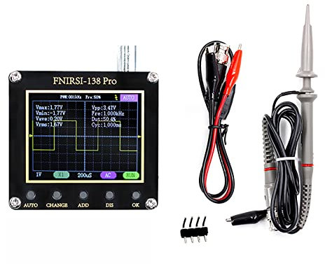 WANGCL 138Pro Handheld Portable Oscilloscope set With High voltage probe 2.4 TFT Display Digital Mini Oscilloscope-200KHz Bandwidth and 2.5MS/S Sampling Rate