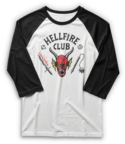 Fifth Sun T-Shirt Hellfire Cut pour Homme, Blanc/Noir, L