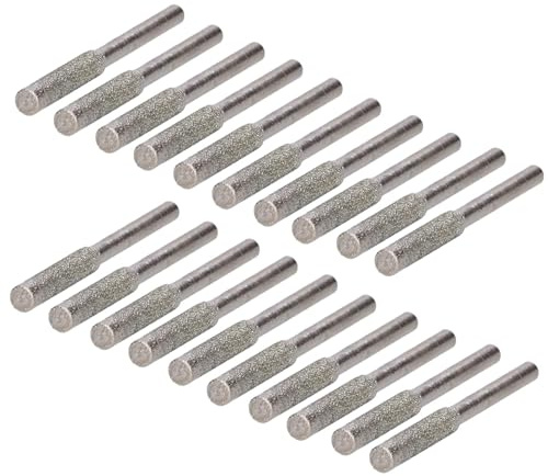 Ejoyous 20Pcs Diamant Kettensägenschärfer, Chainsaw Sharpener Kettensäge Schärfgerät Kettenschleifer Schleifstein für Kettensägen zum Schärfen und Schleifen (4,8 mm)
