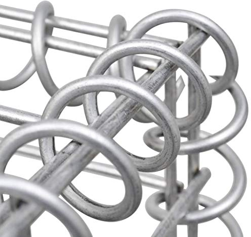 Homgoday Lot de 24 spirales de gabion en acier galvanisé de 100 cm pour décoration de jardin