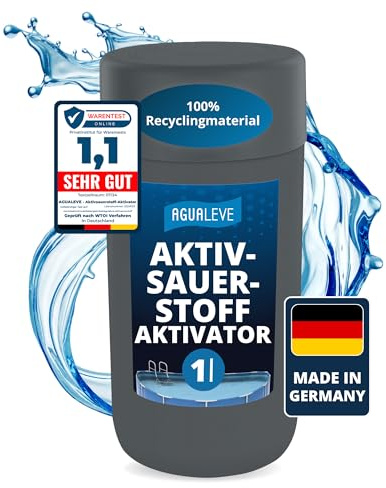 AGUALEVE® Aktivsauerstoff-Aktivator 1kg *NEU* | Aktiviert und verstärkt Aktivsauerstoff + Algenschutz | Für Pools, Aufstellpools, Whirlpools | Markenqualität Made in Germany