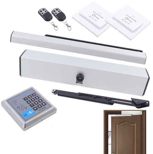 Automatischer Türöffner, Elektrischer Flachtüröffner, Elektrischer Türöffner, Türschließer, Türantrieb, Ferngesteuerter Türöffner, Mit 2 Fernbedienungen und 5 x IC-Karte.