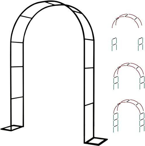 BGGNDZ Arche Jardin pour Rosiers Plantes Grimpantes, Metal Arceau à Rosiers, Arche de Rosiers Vigne Mariage, Pergola Tonnelle de Jardin, Intérieur Extérieur Décoration de Fête,140x230x40CM