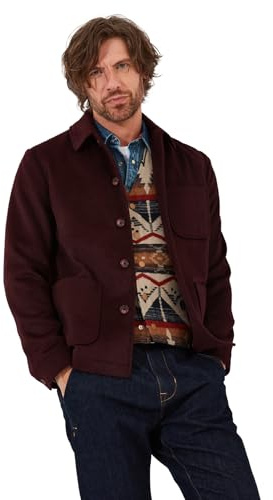 Joe Browns Smart Wool Blend Boucle Workwear Jacket Giacca da Lavoro, Borgogna, 60 Uomo