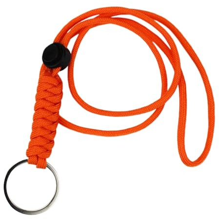 ETUCYNG Cordon tour de cou pour clés, paracorde - Lanières en paracorde pour les activités de plein air - Longueur réglable pour clés, sifflet, porte-clés, Orange1, Siehe Beschreibung