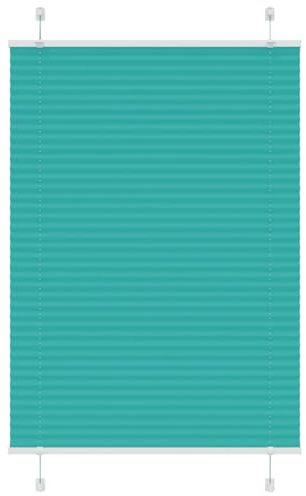 vidaXL Plissee Petrolgrün 95x150 cm Stoffbreite 94,4 cm Polyester, Faltrollo, Klemmfix, Plisseerollo, Jalousie, Rollo, Plisseerollo für Fenster