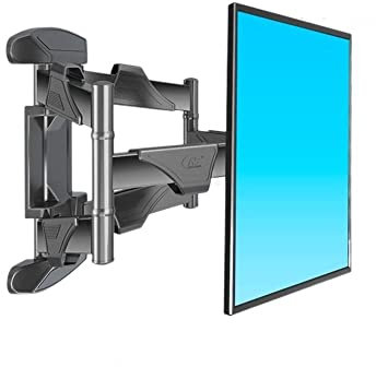 UUYRSZS Support TV Portable Ultra résistant, Support Mural pour TV, Double Bras inclinable et pivotant pour écrans LED, LCD, OLED, Plasma et incurvés de 32 à 55 Pouces - Jusqu'à VESA 600 mm x 200 mm