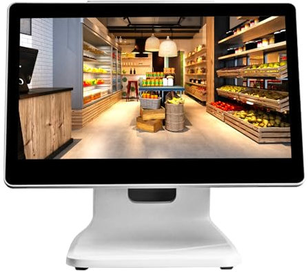 Écran de caisses enregistreuses électroniques de 15,6 pouces, écran de caisse enregistreuse POS pour petites entreprises, SSD 64 Go N2930 DDR3 4 Go, pour le commerce de snack-bar supermarché