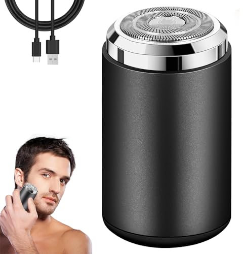 Mini Afeitadora Electrica Hombre, Easy Trim Rasierer, Mini afeitadora para zona íntima, Afeitadora Recargable USB, Afeitadora Lavable en Seco y Húmedo (A)