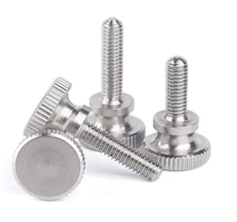 OZXLH 1/10 Stück M2 M2.5 M3 M4 M5 M6 M8 M10 304 Edelstahl Rändelkopf Rändelschraube Handfestziehen Vorhangwand-Verschlussschrauben(45mm,M2 (10Pcs))