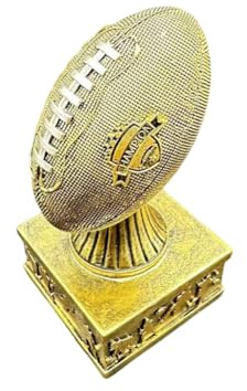 haobook Fantasy Football Trophäe 15 cm Goldener Liga Champion Pokal mit Schild – Fantasy League Sieger Pokal, Sammlerstück für Football Fans, Tischdekoration für Büro, Verein und Sportpreise