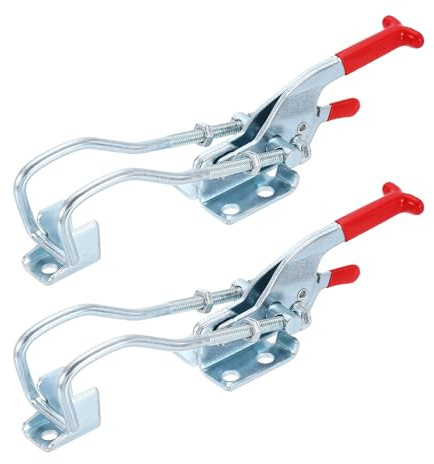 sourcing map 2 morsetti 431 a levetta M6 x 45 mm Capacità di tenuta regolabile a sgancio rapido Chiusure a scatto in ferro zincato Morsetti per coperchio fumatore Jig Tool Box Custodie porta