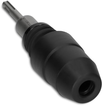 Max WERHE Adaptateur SDS Plus Vers SDS, Pour Perforateur, Acier à Outils | poids 0,77 kg, adapté pour rotation et percussion, manchon de poignée en plastique, gain de place dans la caisse à outils