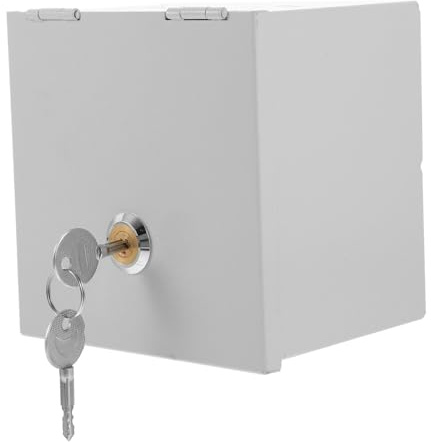 UTHCLO Boîte de Protection Verrouillable pour Prise Extérieure Métal Résistant Corrosion Couvercle Anti-pluie pour Prises Électriques Plein Air Protection pour Câble Couleur