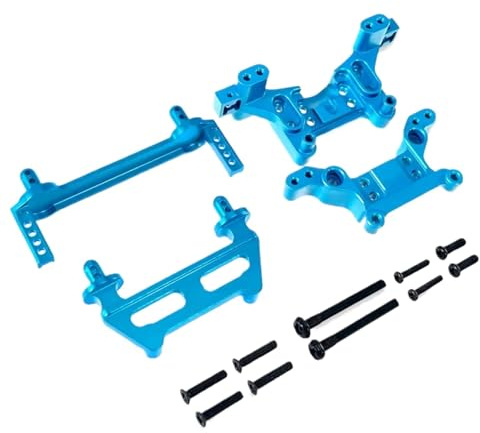 Für MJX Für Hyper Go 16208 16209 H16 H16BM 1/16 RC Auto Metall Upgrade Teile FR Körper Säulen Vorne Hinten Schock Turm RC-Autoteile(Bule)