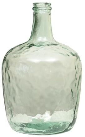Large Tall 8 Litre Light Blue Recycled Glass Flower Vase Table Wedding Ornament
