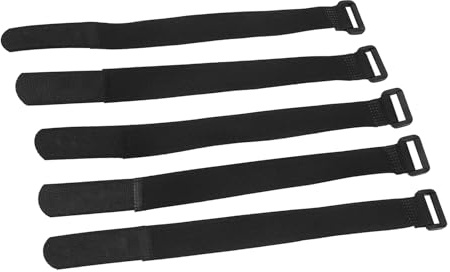 Aumotop Justerbar Uppsättning Av 5 DUUTI Durable Sports Cykling Ridning Nylon Cykelstyrremmar Enkelt och Bekvämt för Olika Behov (Svart)