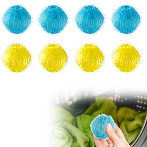 Laundry Balls 8pcs Pet Hair Remover for Laundry Washing Machine Hair Catcher Reusable Pet Hair Catcher for Clothes Dog Cat Hair Removal