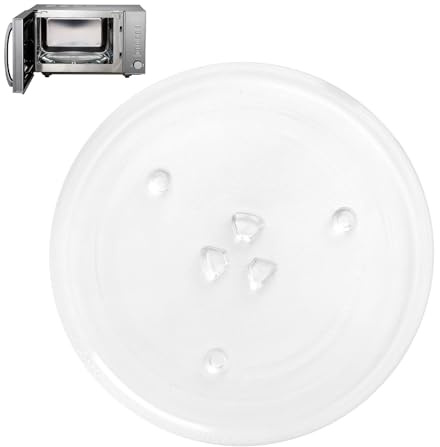 plato microondas universal 24.5 cm resistente a altas temperaturas plato giratorio de cristal en forma de y con tres puntos fijos adecuado para hornos microondas con soportes circulares entre 16-19 cm