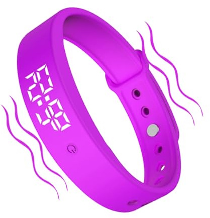 Vibrerande Armband Påminnelse - Vibrerande Väckarklocka Handled | Tyst Larm 3 Timers Monitor Aktivitet för Äldre Barn Tonåringar Medicinering Resa Vattentät