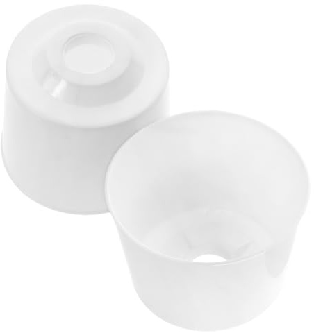 CORHAD 2 Stück Universelle Deckenbaldachin Sockel aus Weißem Pvc für Deckenventilator mit 23mm Öffnung Kompakte und Ästhetische Untere Abdeckung als Praktisches Deckenzubehör