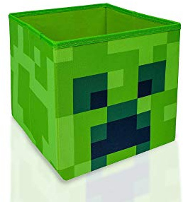 Minecraft Kryp förvaringskub organisering förvaringskub | 25 cm soptunna