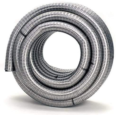 Tubo flexible de acero inoxidable, tubo de estufa, tubo de humos, chimenea Ø 120 mm - por metros