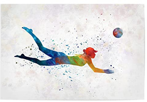 artboxONE Poster 45x30 cm Sport Watercolor Volleyball Player-g - Bild Sports bunt Color