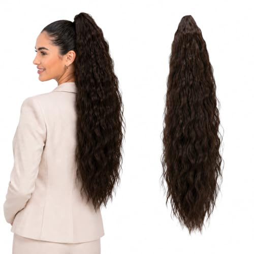 CAISHA 70cm Clip On Haarteil Zopf Pferdeschwanz Braun H709